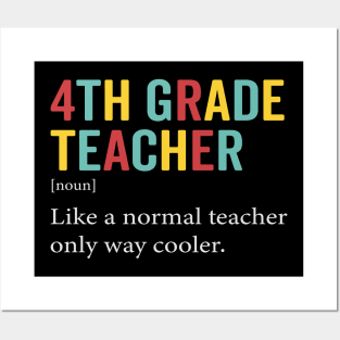 4th Grade Teacher Funny Humour Posters and Art